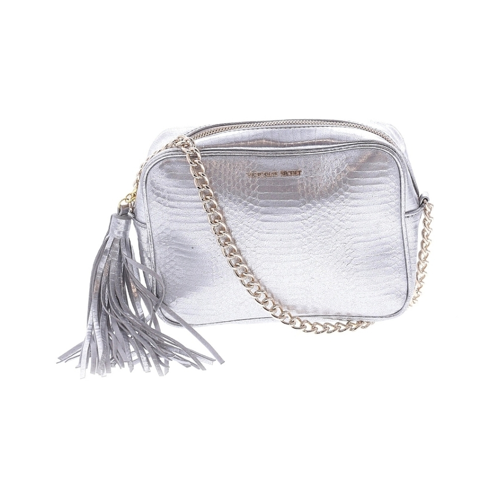 Victoria's secret silver crossbody purse like new condition